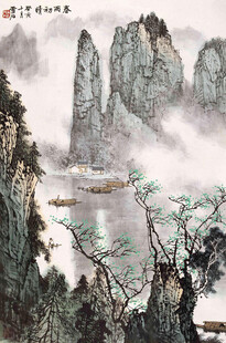 水墨山水间的诗意画卷