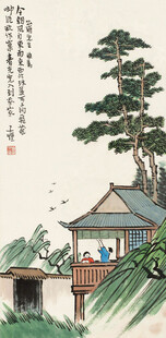 中式山水亭阁意境图