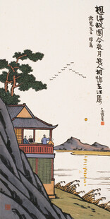 中式山水楼阁风景图