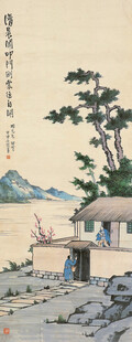 中式山水间小屋景致