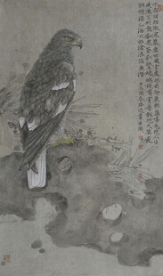 水墨鹰图