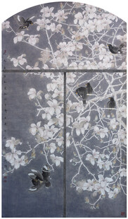 中式古典花卉图案装饰画