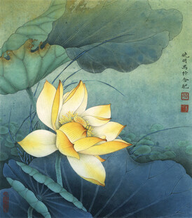 水墨荷花图