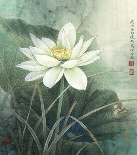 水墨荷花图