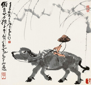 牧童骑牛图