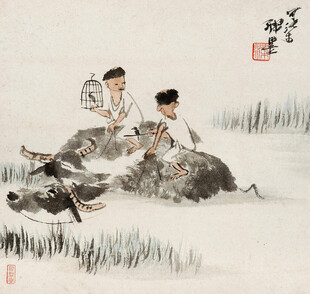 牧童骑牛图