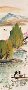 春日河畔泛舟图