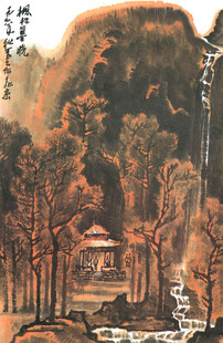 水墨山林中的静谧小屋