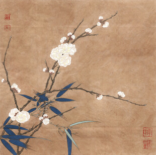墨梅翠竹图