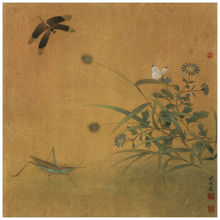 古画中的虫鸟花卉景致