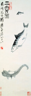 水墨风海洋生物画作