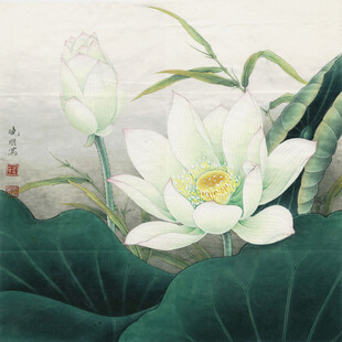 水墨荷花图