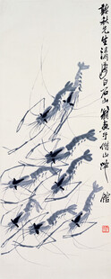 水墨群虾图