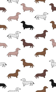 腊肠犬图案背景