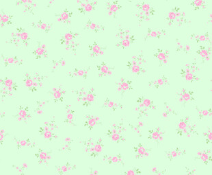 淡绿底粉色小花碎花图案