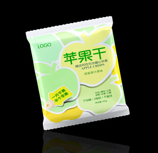 苹果干零食包装袋平面图