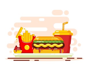 快餐插画