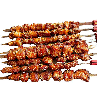 美味烤肉串诱人色泽