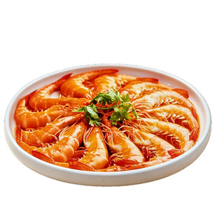 美味番茄大虾摆盘精致