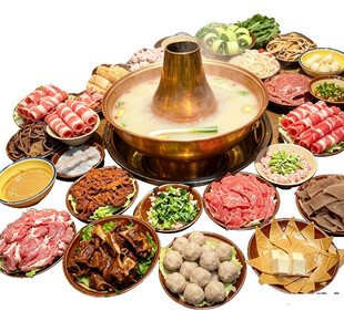 丰盛铜锅涮肉食材大集合