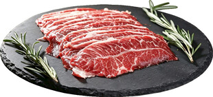 新鲜生牛肉配迷迭香