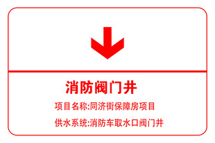 消防阀门井标识牌