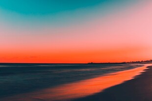 海边绚丽日落美景