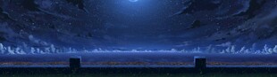 梦幻蓝色夜景舞台场景