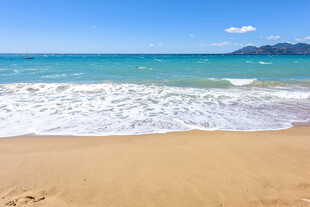 美丽海滨沙滩海浪风景