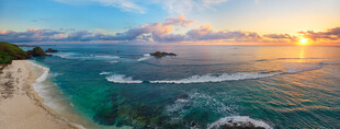 海边绝美日落海景风光