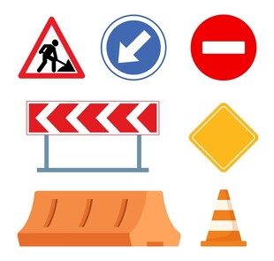 道路警示素材
