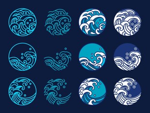 国风海浪素材