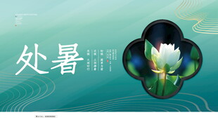 处暑时节清雅荷花图