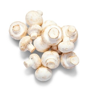 新鲜白蘑菇堆叠