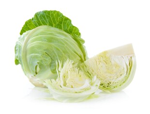 新鲜卷心菜切片展示