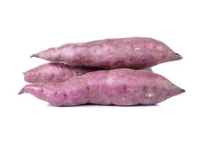 新鲜紫薯堆叠