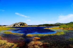 湖畔美景自然风光如画