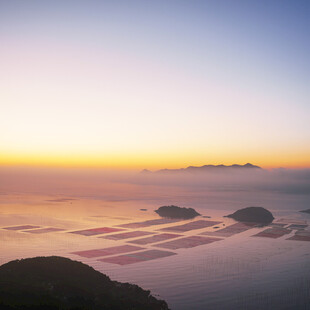 海上日出美景俯瞰