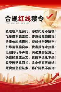 企业红线制度海报