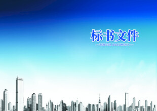 蓝色标书文件封面