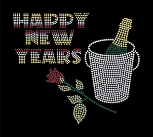 新年庆祝元素插画烫图