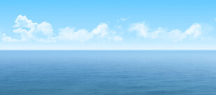 广阔海洋与蓝天美景