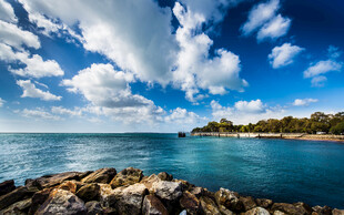 碧海蓝天海岸风光美景