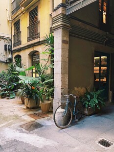 街角绿植环绕的静谧建筑