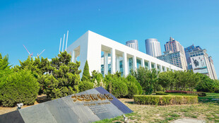 现代建筑与绿植景观