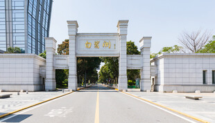大学校园宏伟校门景观