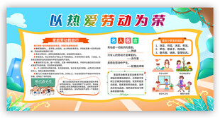 弘扬劳动为荣宣传海报