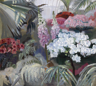 多彩花卉植物绘画景观