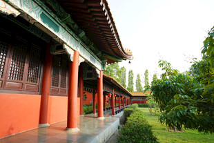 中式古建筑长廊景观