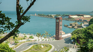 海滨城市美丽风光俯瞰